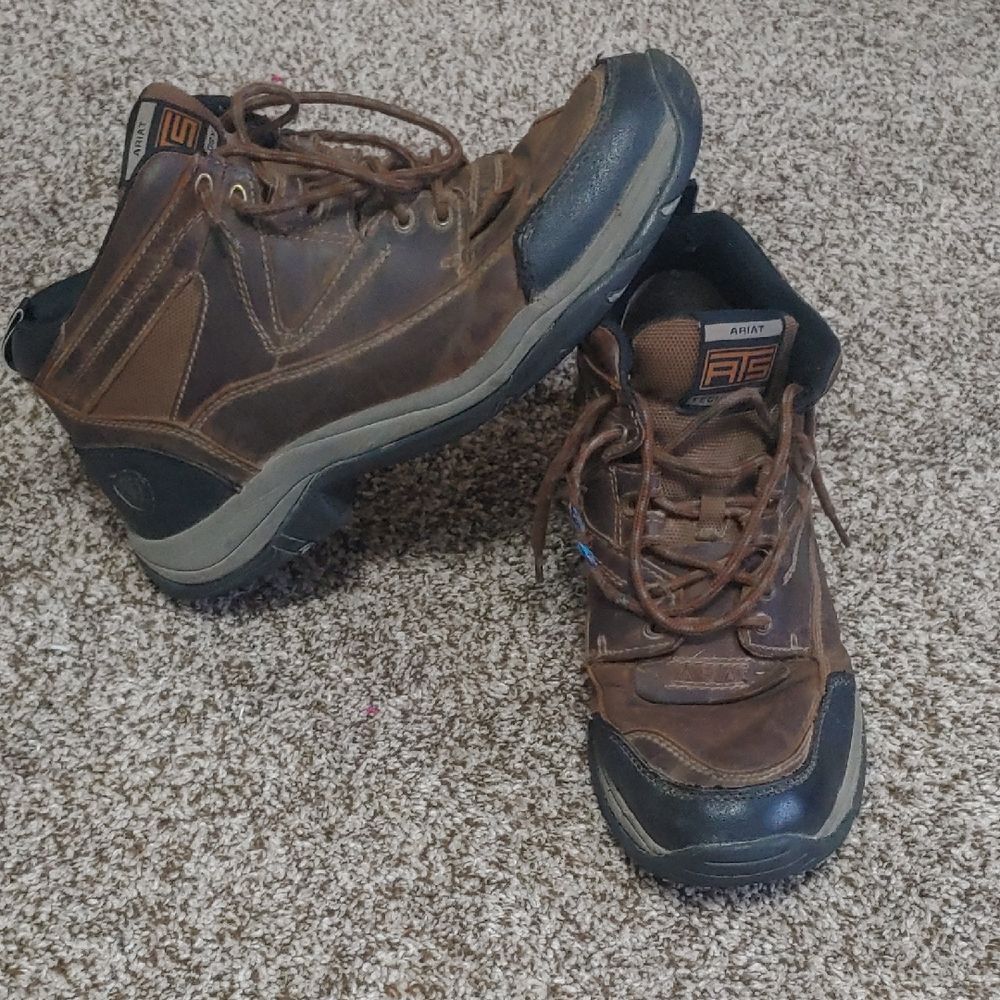 Ariat Men's Terrain Hiking Boots ATS Brown Leather Size 10.5